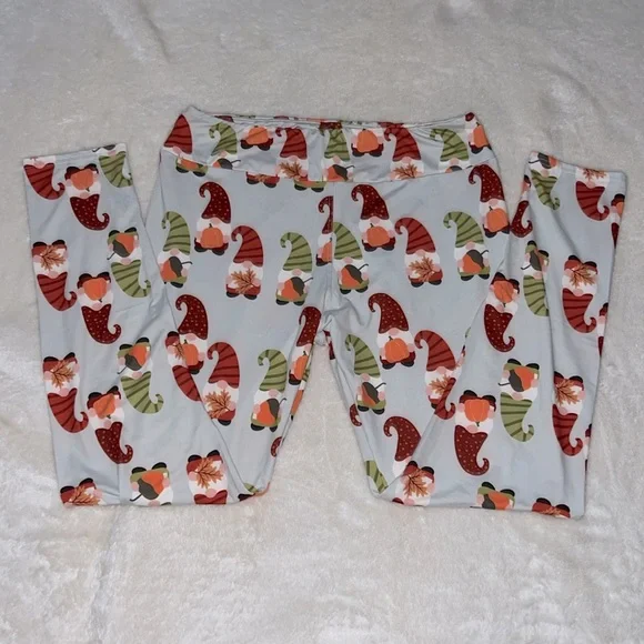 🍁🎃🍂 FALL GNOME PUMPKIN LEAVES LEGGINGS Women’s TC Tall & Curvy 14-22 XXL 1X 2X - Picture 14 of 14